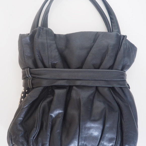 Authentic Pre-Owned Baldinini Large Black Leather Bag - Picture 2 of 4